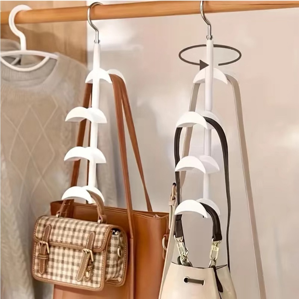 1pc Wardrobe Bag Storage Hanger With Multi-hook Hanging Storage Holder